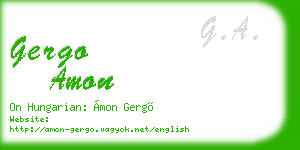 gergo amon business card
