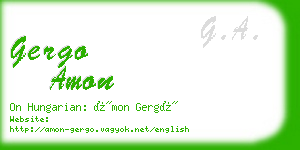 gergo amon business card